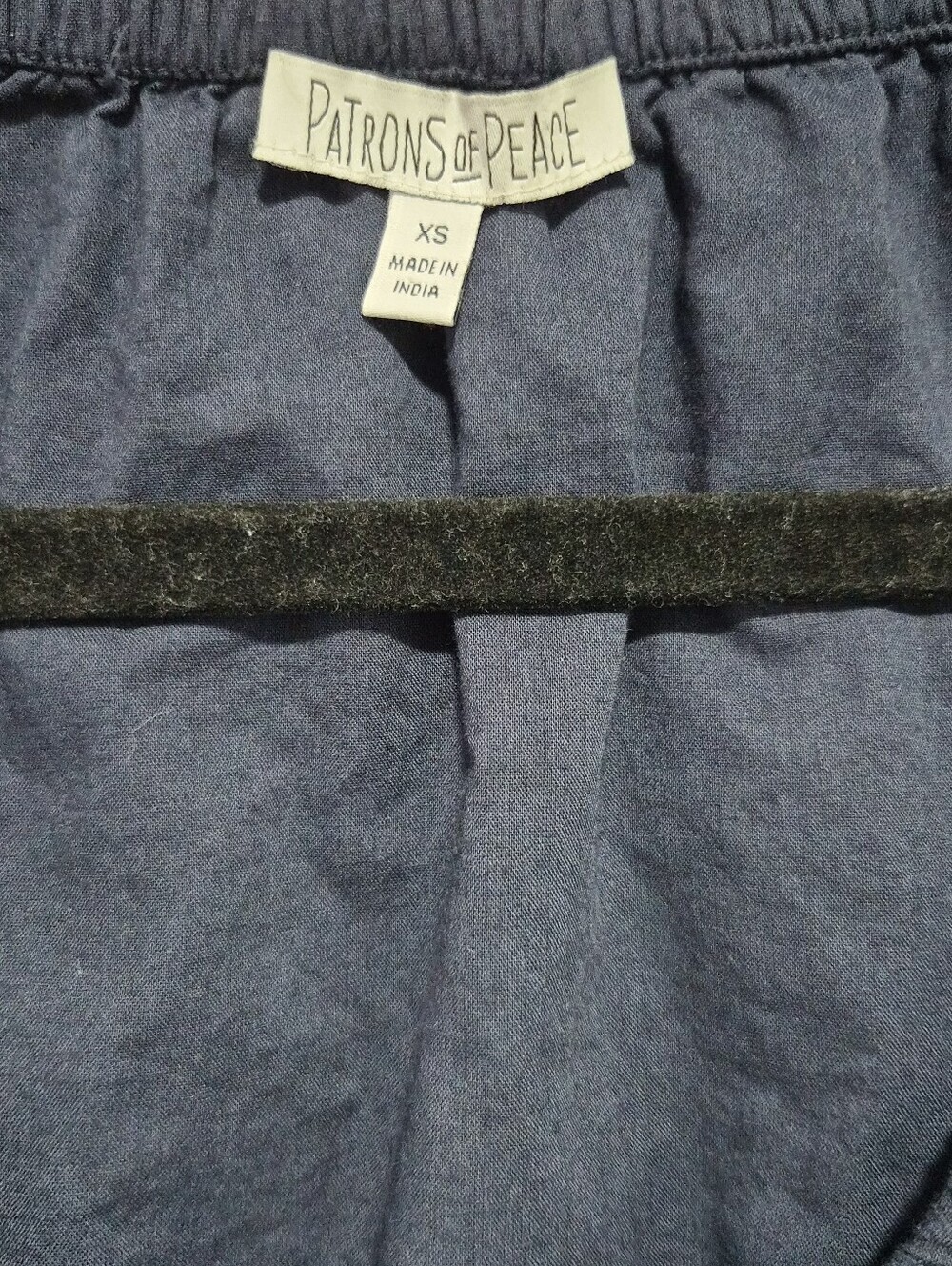 Patrons Of Peace Navy Blue Smocked Waist Maxi Dress Size XS - Picture 4 of 11